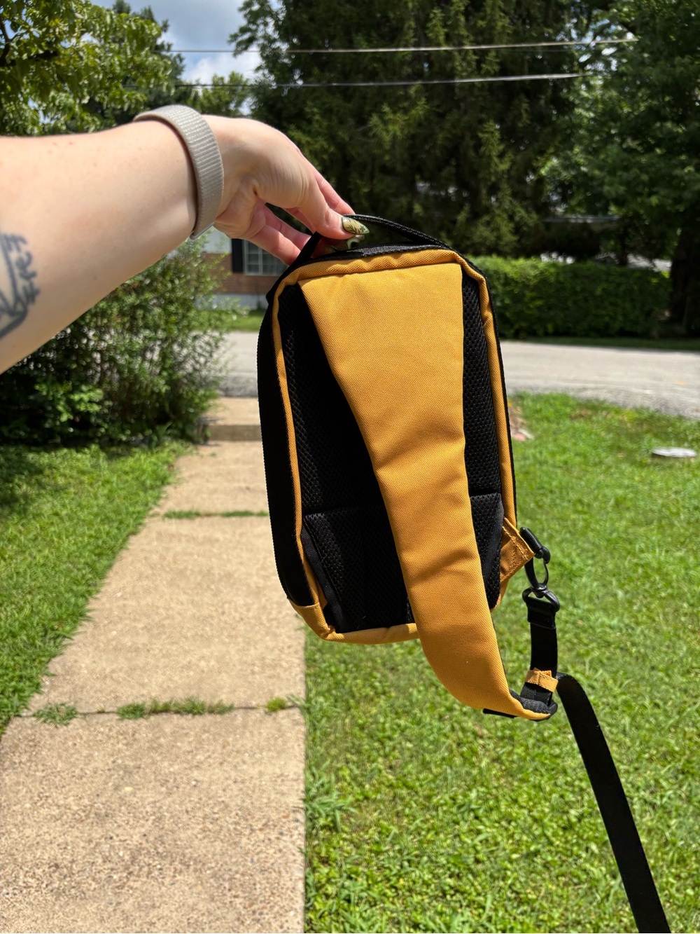 Harvest Label Connect Sling Bag Mustard Yellow Crossbody Backpack Osaka Japan - Picture 2 of 11